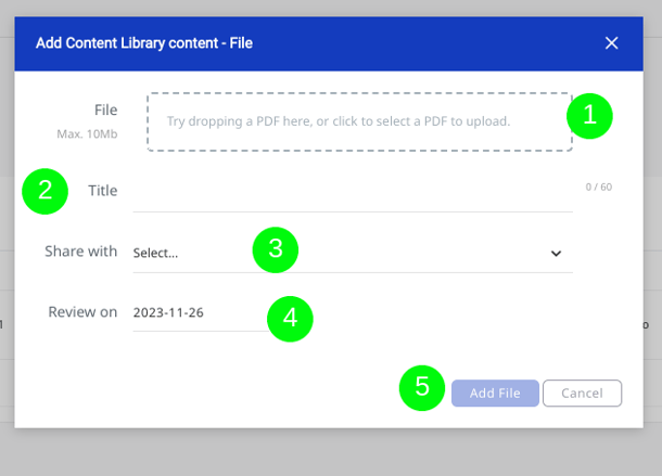 Add file to Content Library