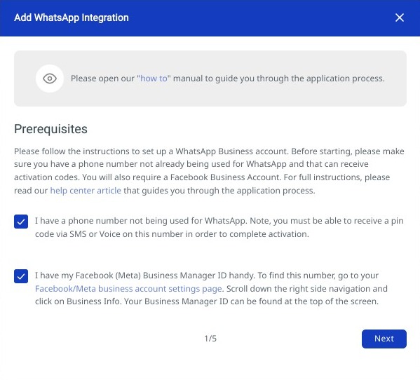 WhatsApp onboarding page 1